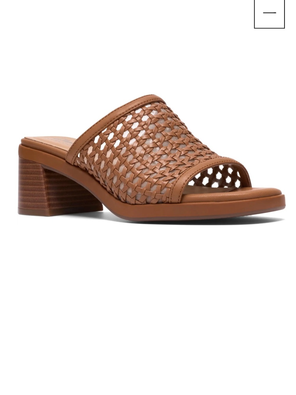 Clarks Jaylan Slide brown leather woven